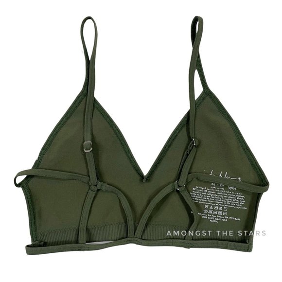 Free People Intimately Olive Army Green Cross Me Bralette Bra - Picture 3 of 8